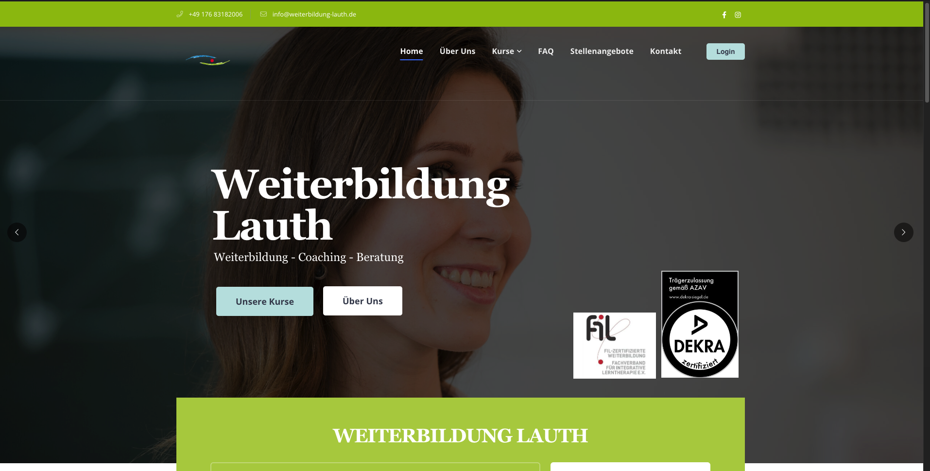 Weiterbildung Lauth Website